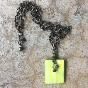 Silpada green mother of pearl necklace